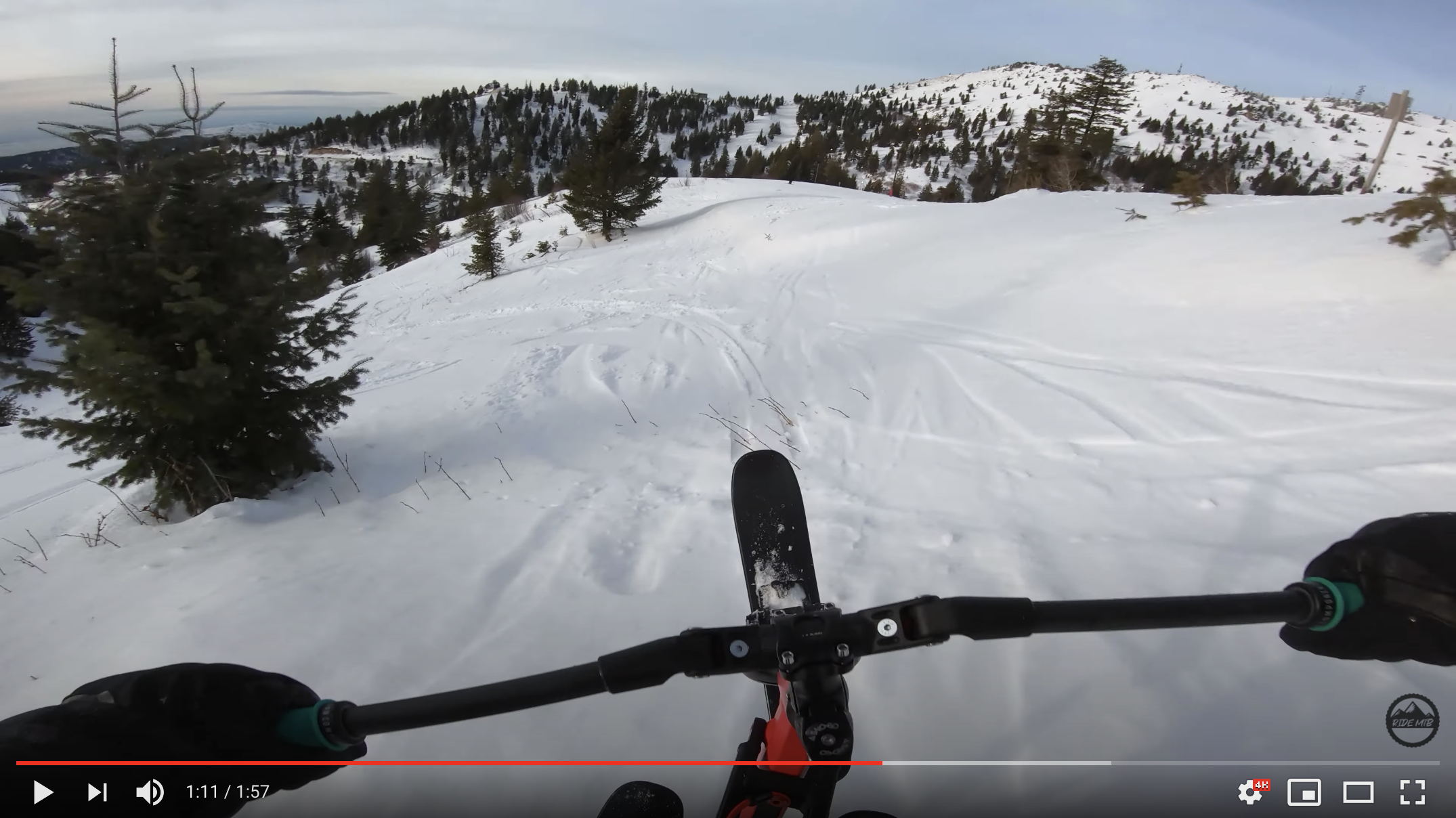 Kyle Warner Shreds SNO-GO Bike with Powder Skis